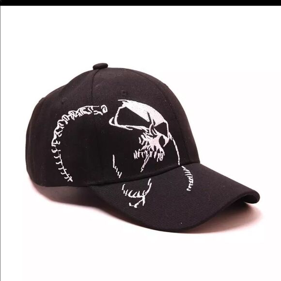 MENS SKULL BASEBALL CAP - Picture 1 of 4